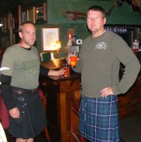 Men in Kilts at Porters Pub in Easton, PA