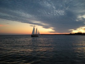 Night Sail on Narragansett - Photo by Captain Mark Paltridge